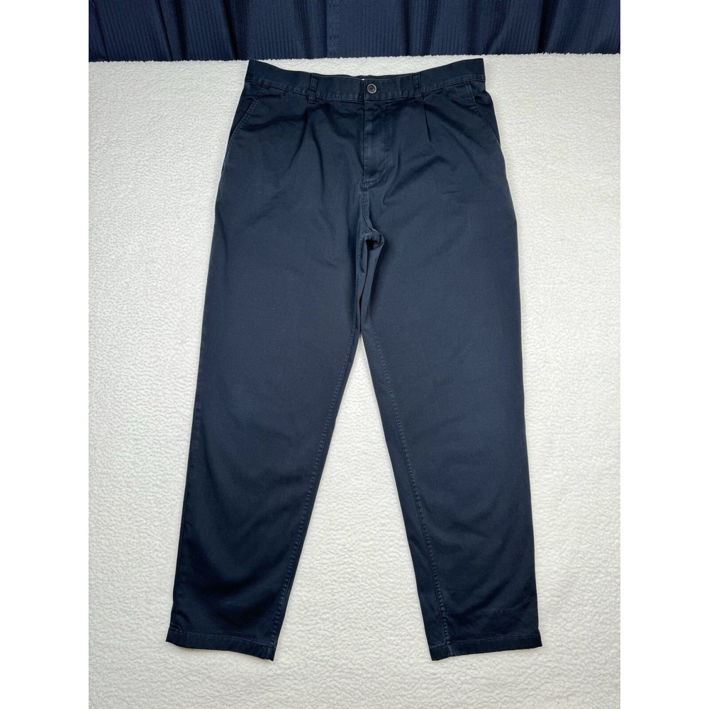 COS Navy Blue Trousers Chino Pants - Men's 38R (Fits 36x30)
